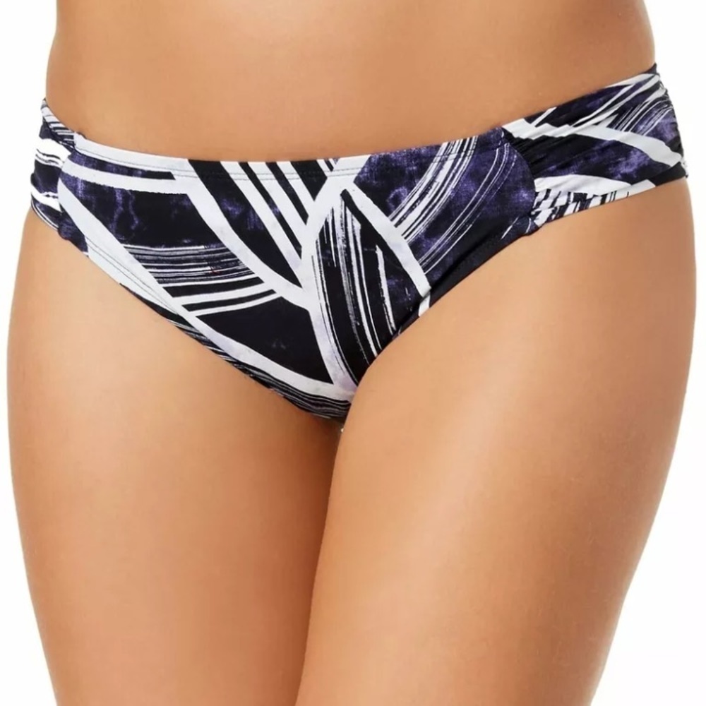 LA Blanca Bali Hai Printed Shirred Bikini Bottom